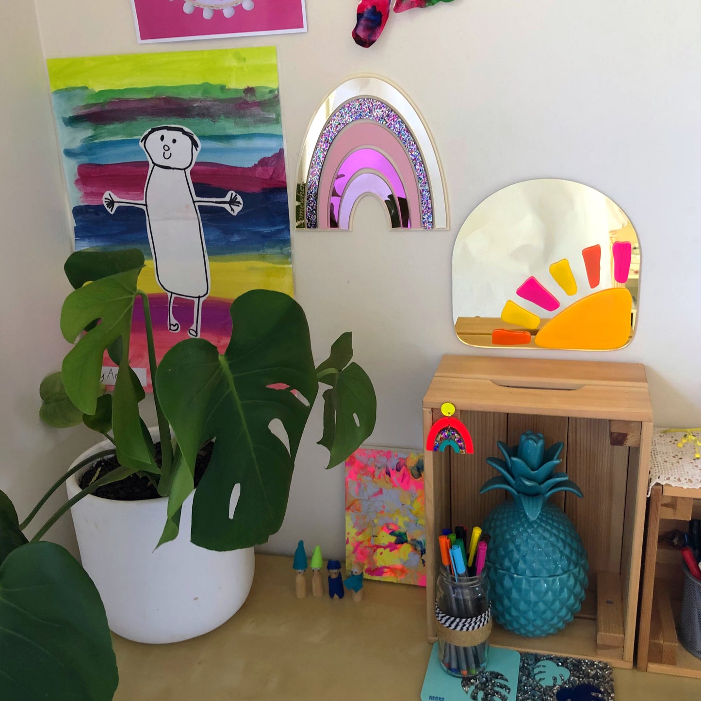 'Rainbow Bright' Wall Hanging