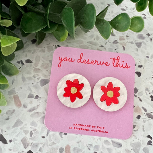 'Moon Flower' Studs