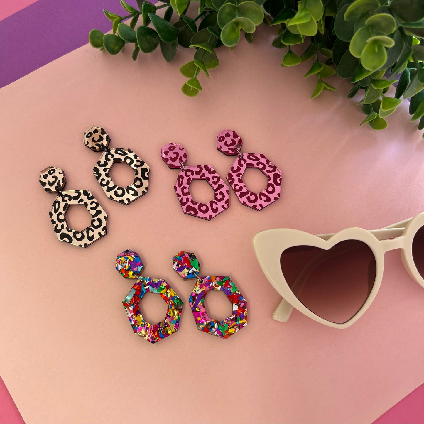 'Cream Love Heart' Sunglasses