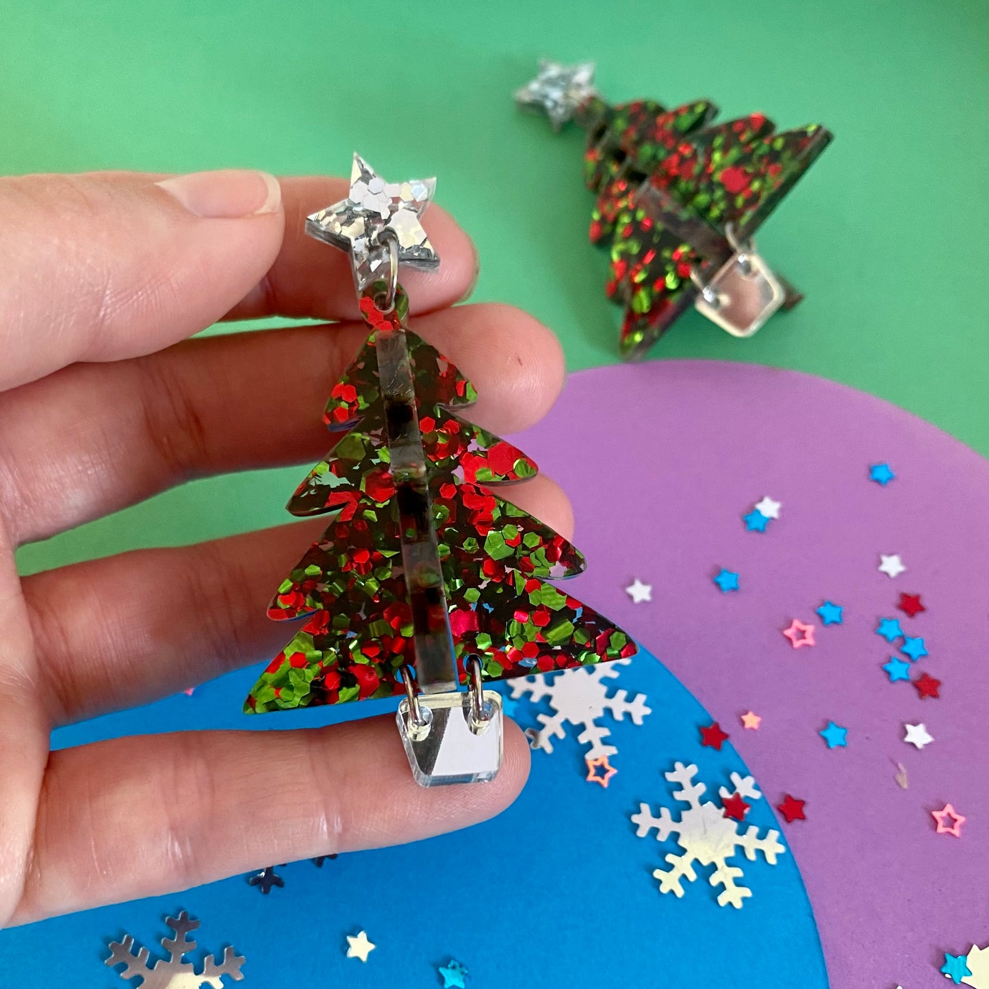 '3D Xmas Tree' Dangles (Traditional)