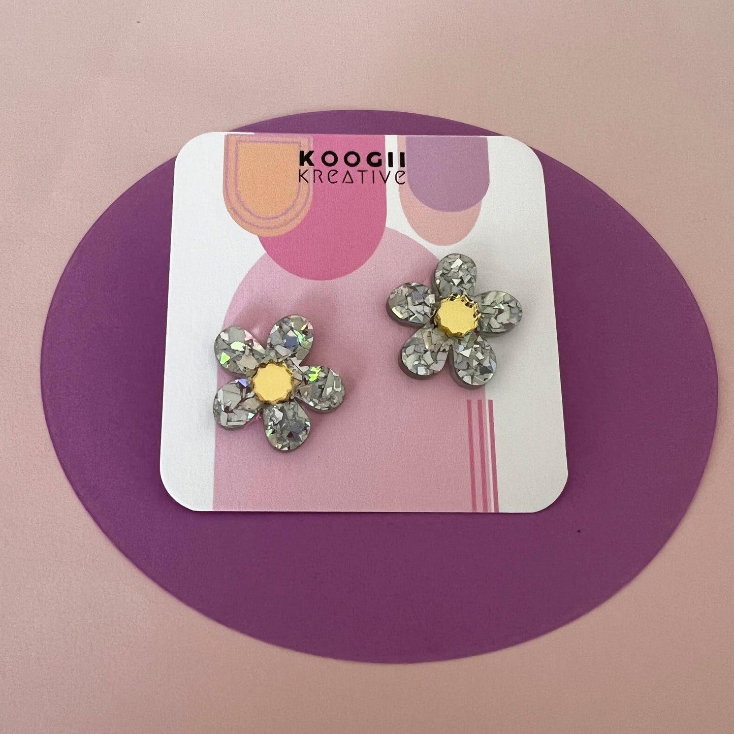 'Fabulous Flower' Studs (choose colour)